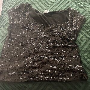Sequin Black Women's Top